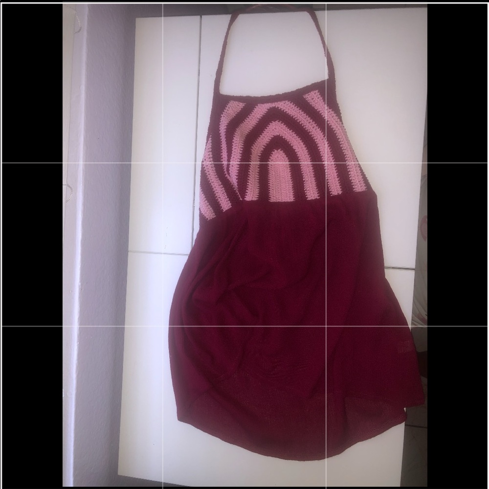 Red velvet pink top